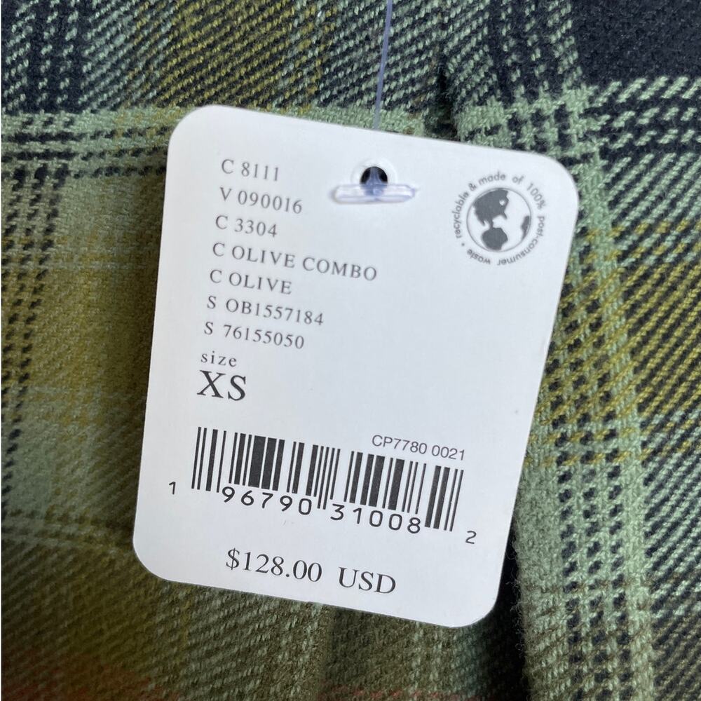 Free People Izzy Olive Combo Shirt/Shacket XS/SM/MD NWT - Picture 11 of 11